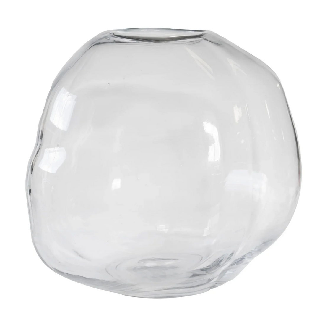 Handmade Round Pebble Glass Vase