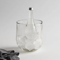 Pebbled Glass Ice Bucket/Vase