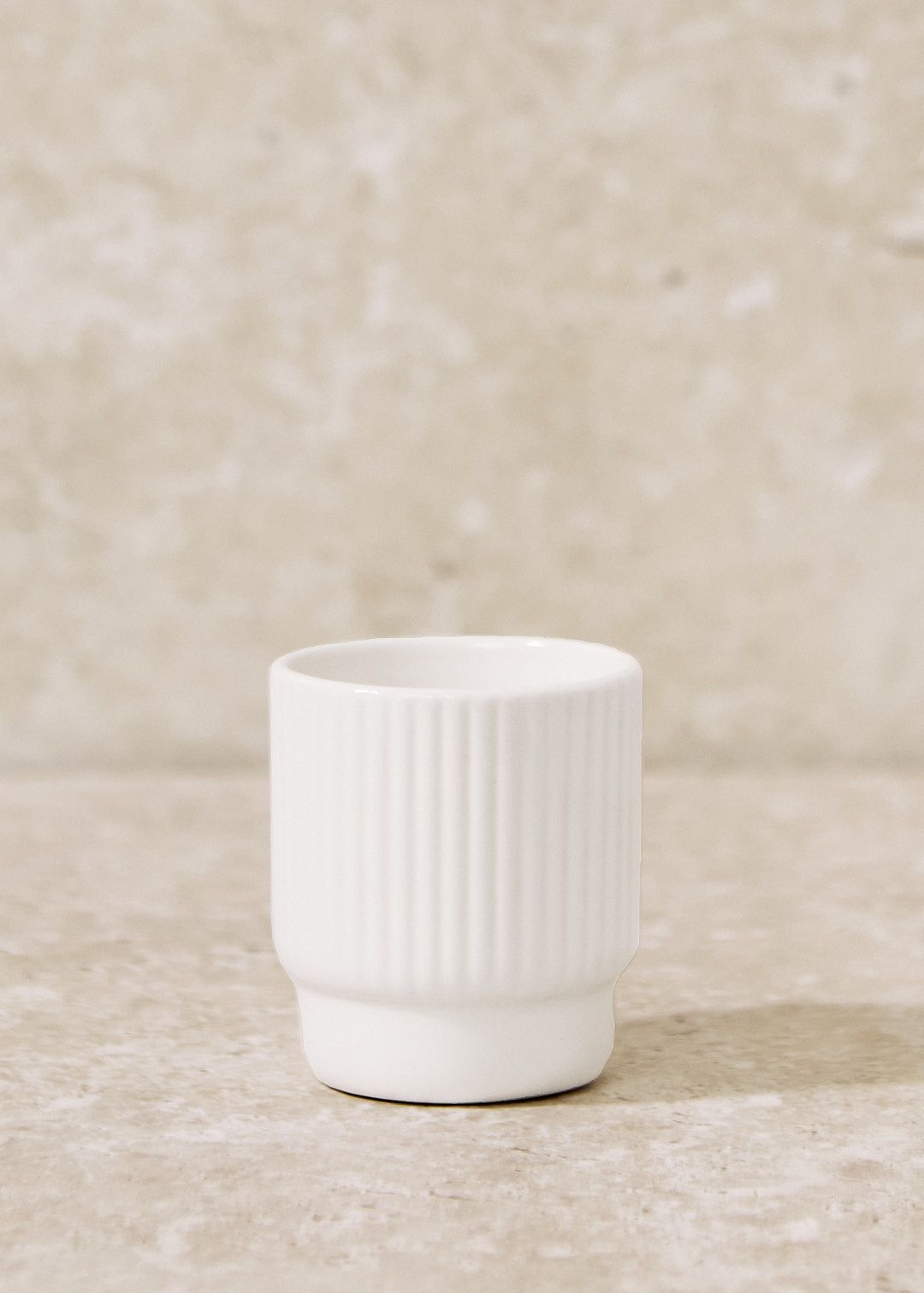 Ribbed Ceramic Glassware Collection