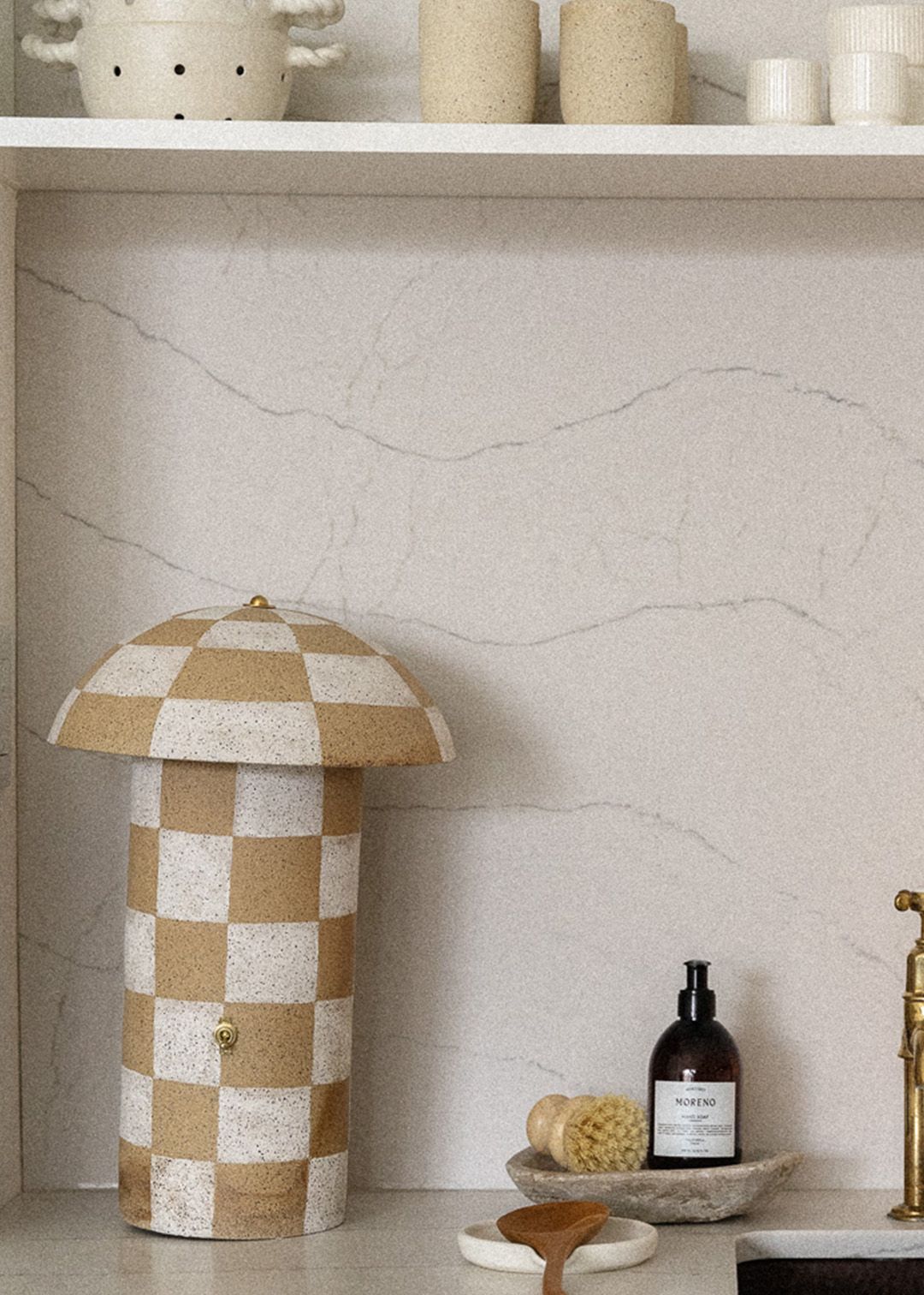 Mocha Mushroom Lamp