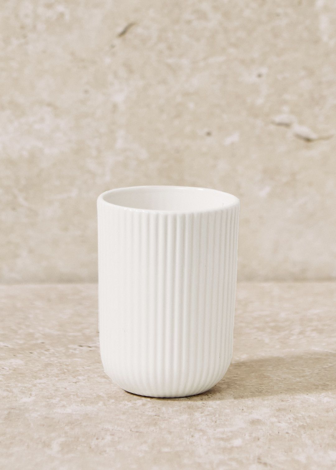 Ribbed Ceramic Glassware Collection