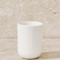 Ribbed Ceramic Glassware Collection