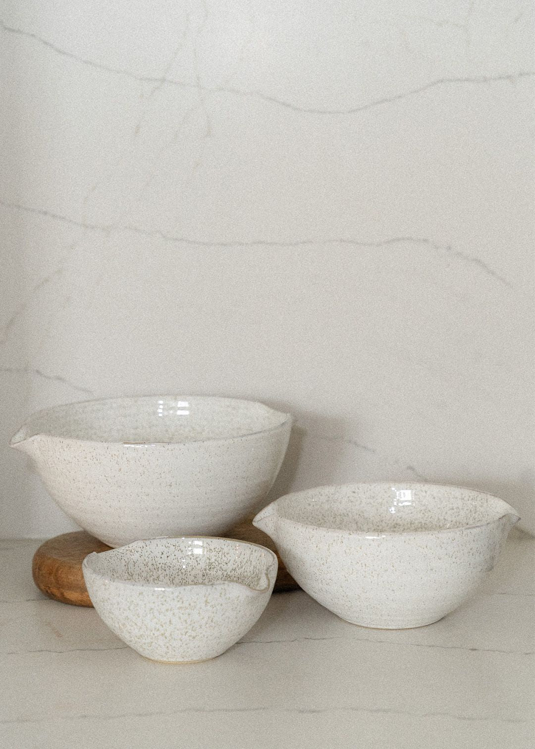 Speckled Pouring Bowls, Set of 3