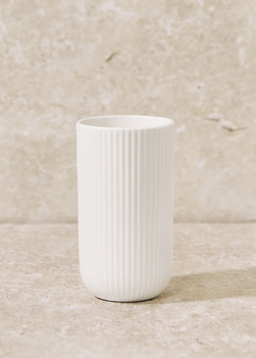 Ribbed Ceramic Glassware Collection