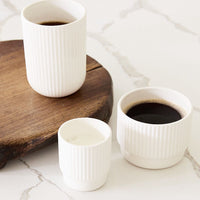 Ribbed Ceramic Glassware Collection
