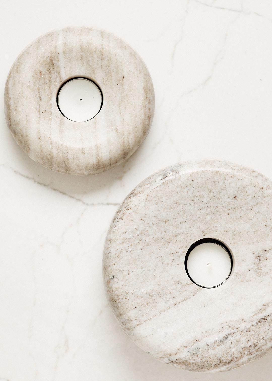 Marble Disc Tealight Holder