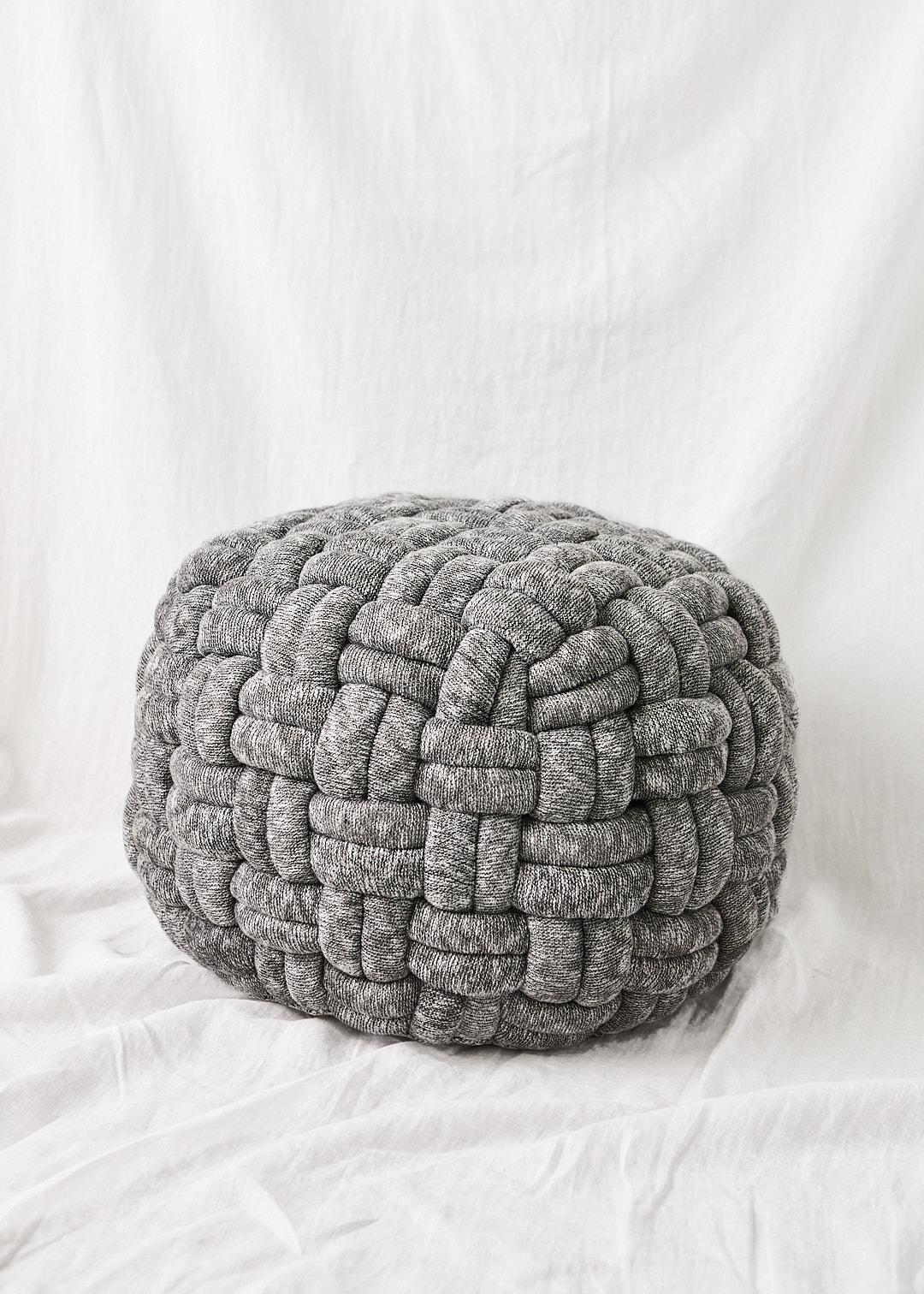 Charcoal Pouf