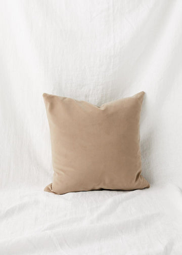 Custom Latte Velvet Pillow 20x20