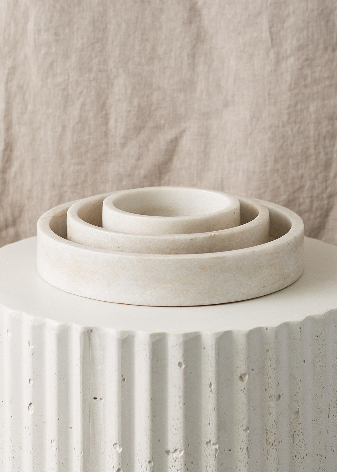 Straight Edge Marble Bowls