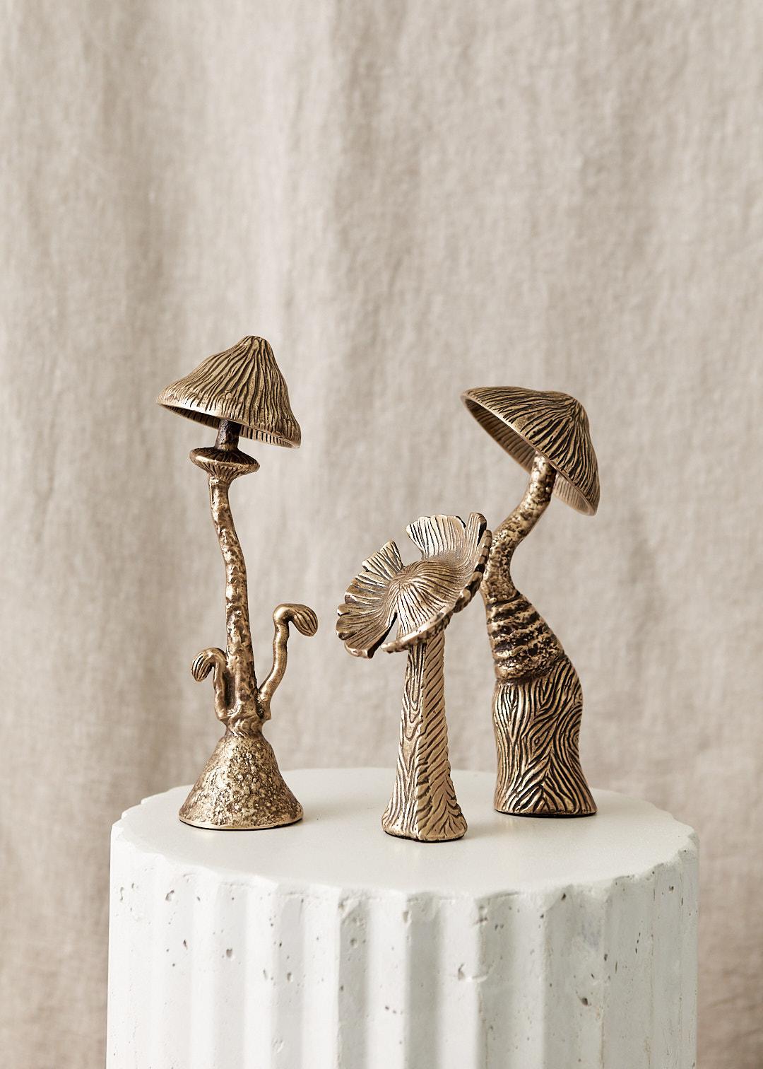 Brass Mushroom Set