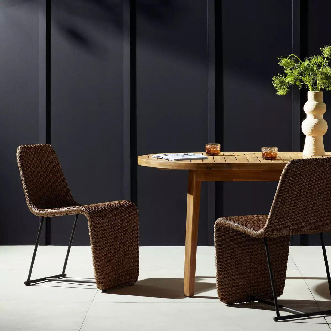 Woven Curvy Indoor/Outdoor Dining Chair