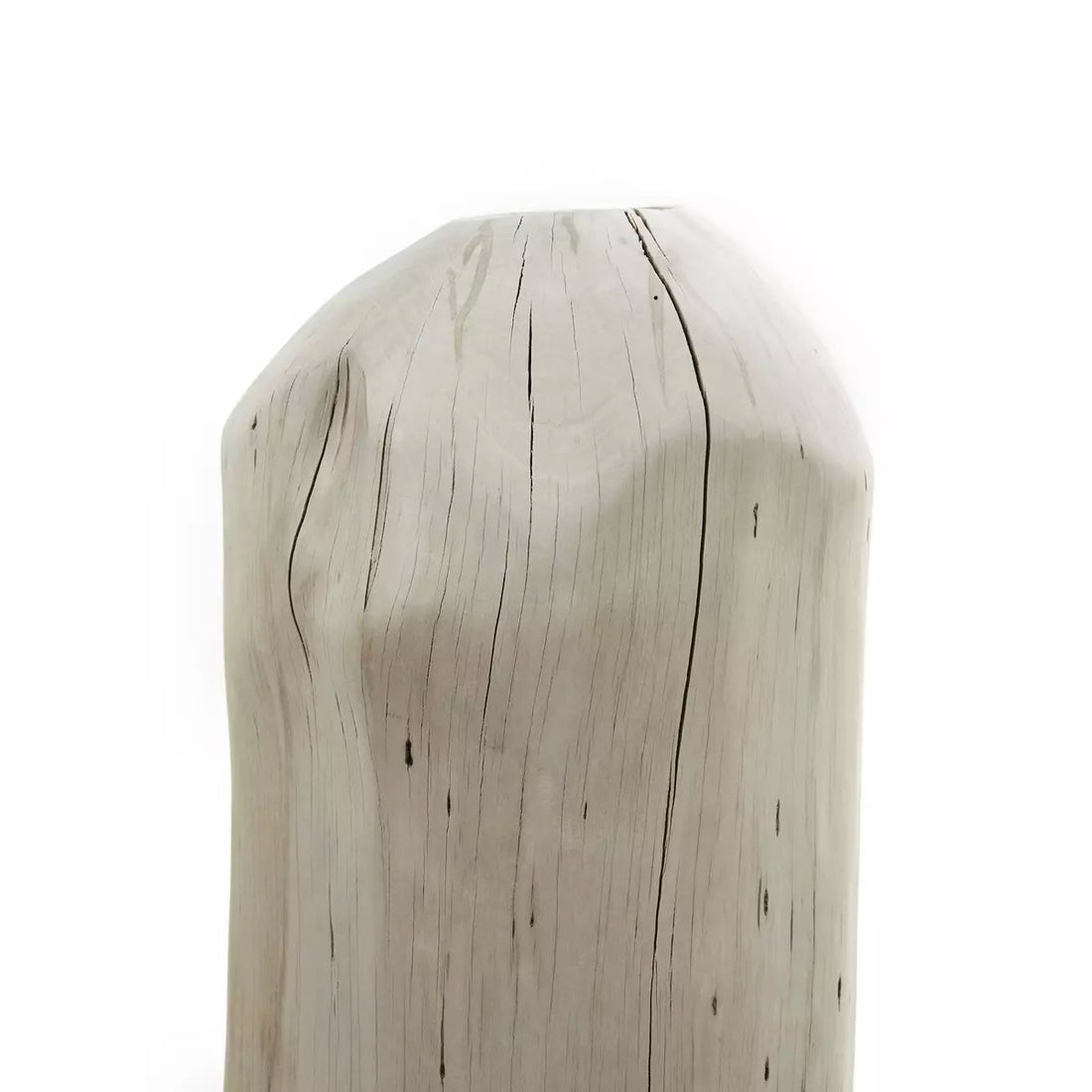 Oversized Ivory Reclaimed Wood Vessel