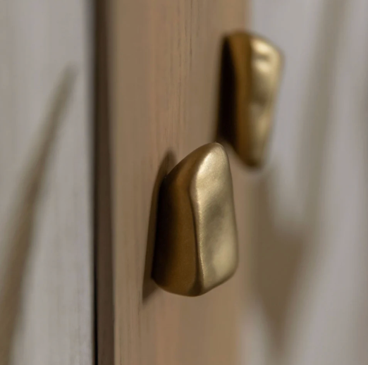 XS Stone Knob - Matte Brass