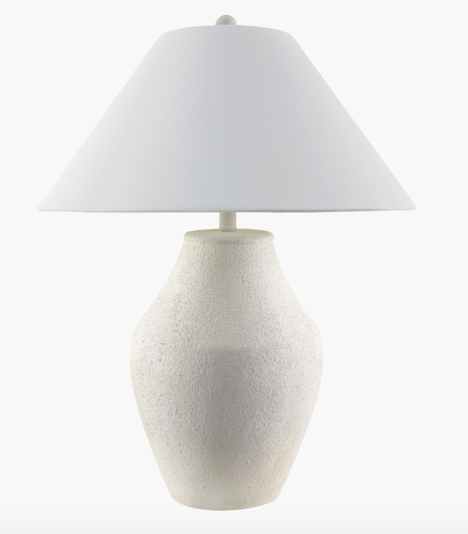 Amaryllis Accent Table Lamp - White Ceramic