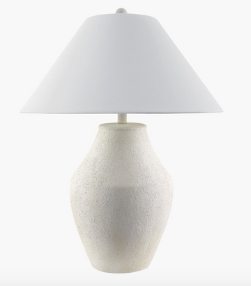Amaryllis Accent Table Lamp - White Ceramic