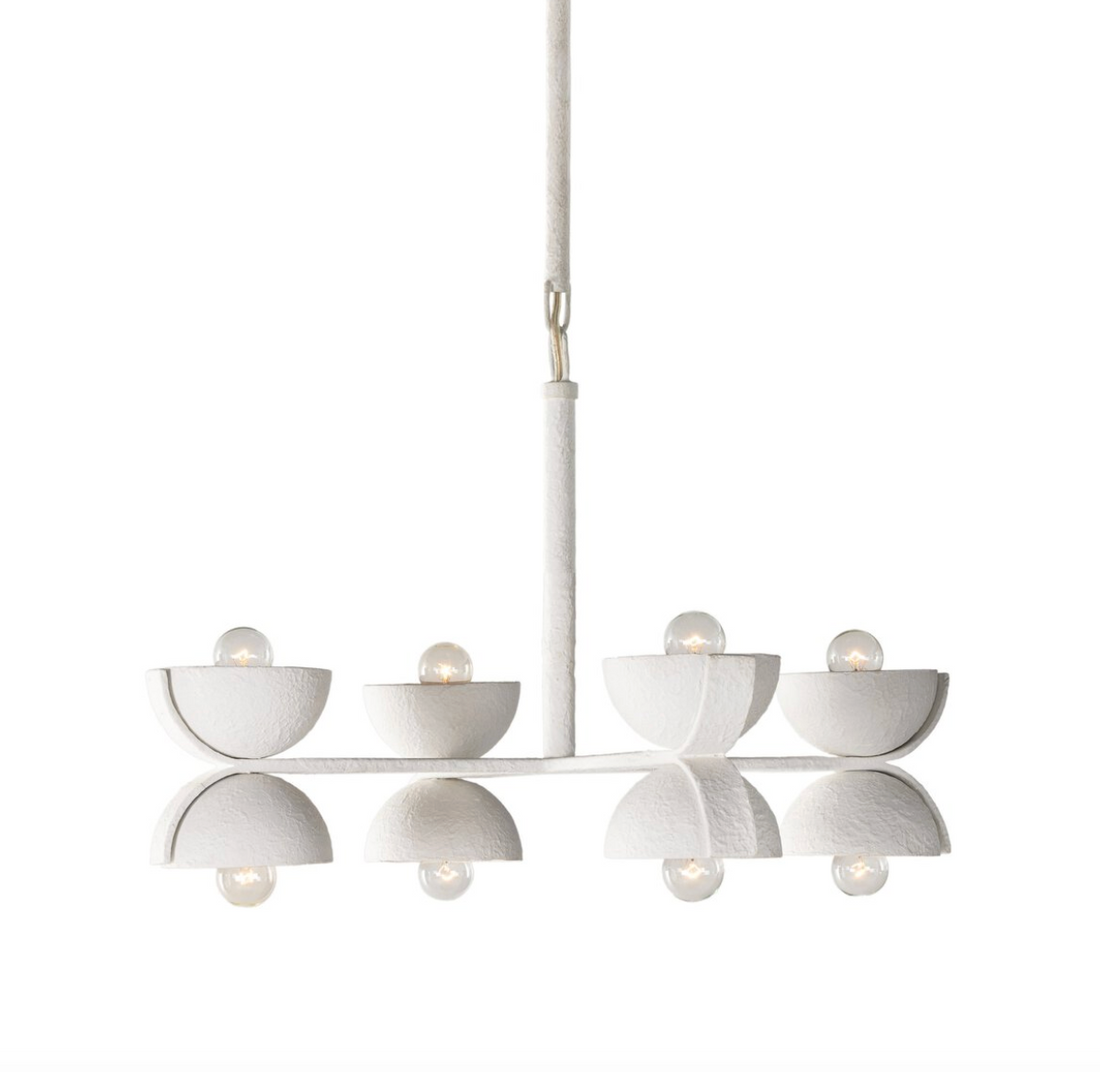 Santorini Chandelier - Matte White Plater