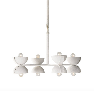 Santorini Chandelier - Matte White Plater