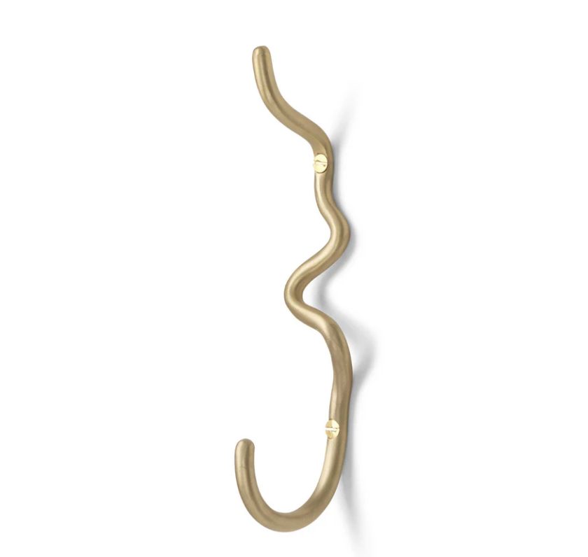 Curvature Hook - Brass