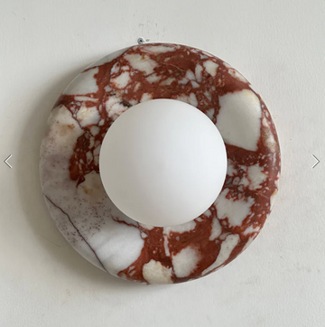 Orli Red Marble Sconce - B26