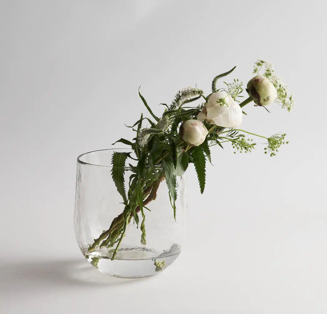 Pebbled Glass Ice Bucket/Vase
