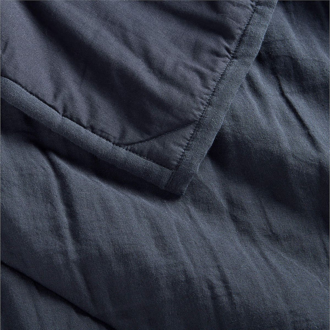 Baby's Room - Navy Blue Organic Cotton Gauze Baby Crib Quilt