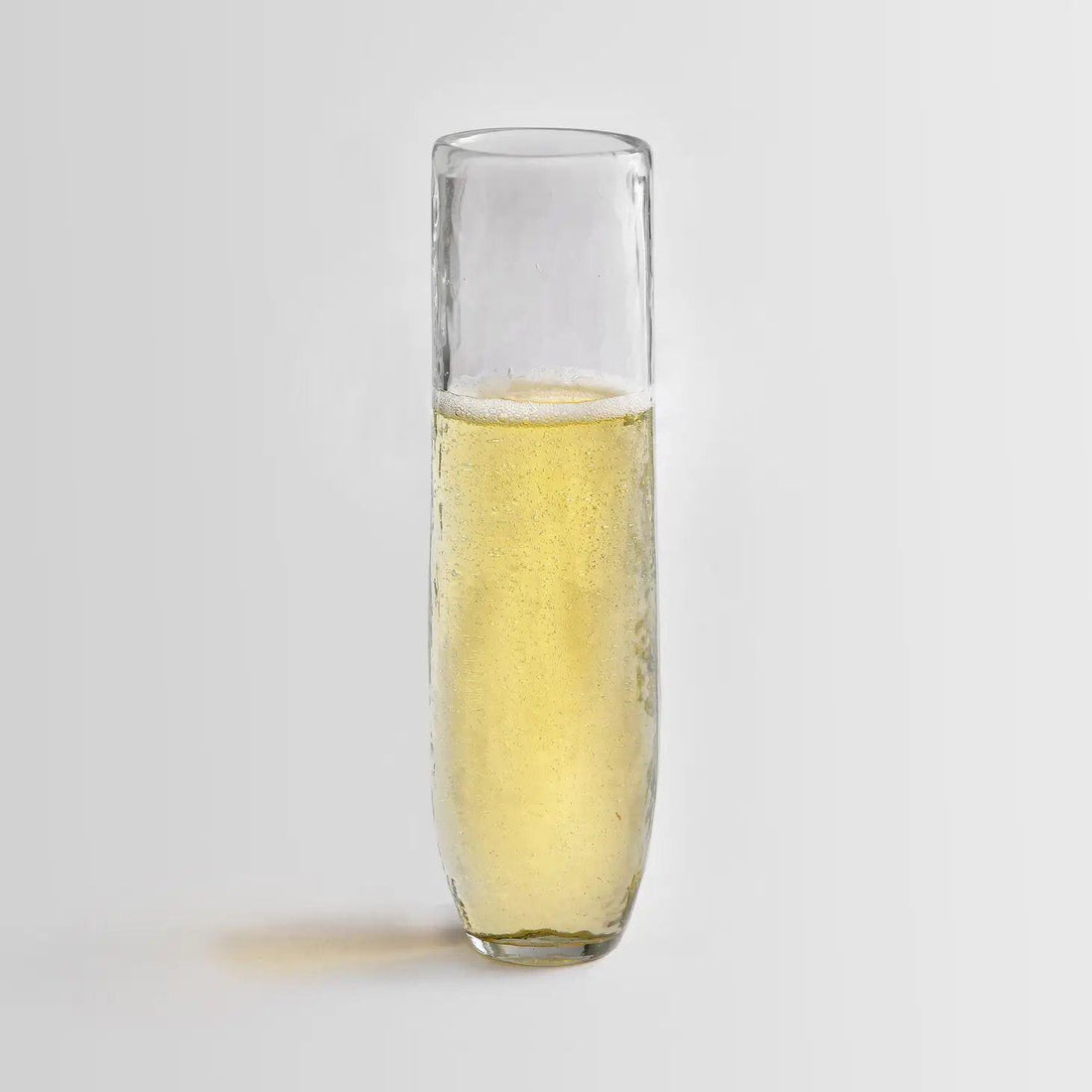 Pebbled Glass Champagne Flute