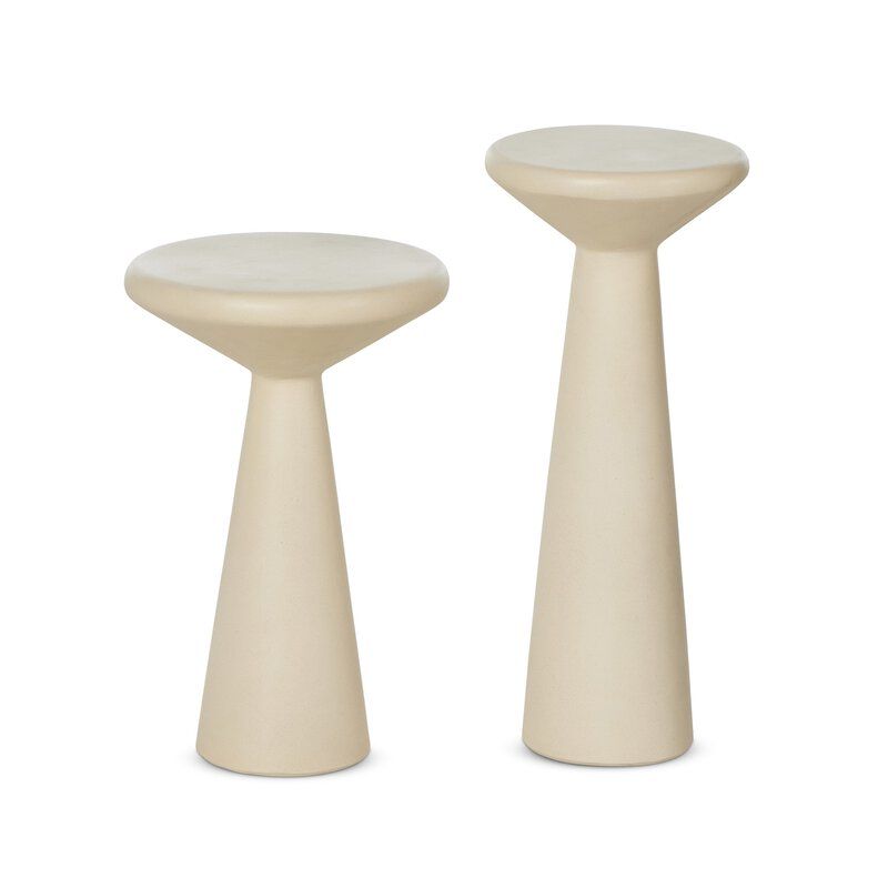 Primary Bedroom | Concrete Accent Tables, Set of 2