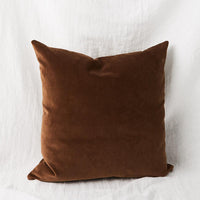 Custom Cognac Velvet Pillow 24 x 24