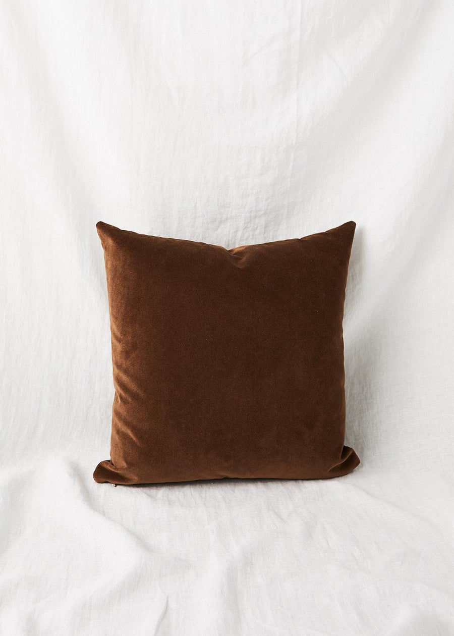 Custom Cognac Velvet Pillow 20x20