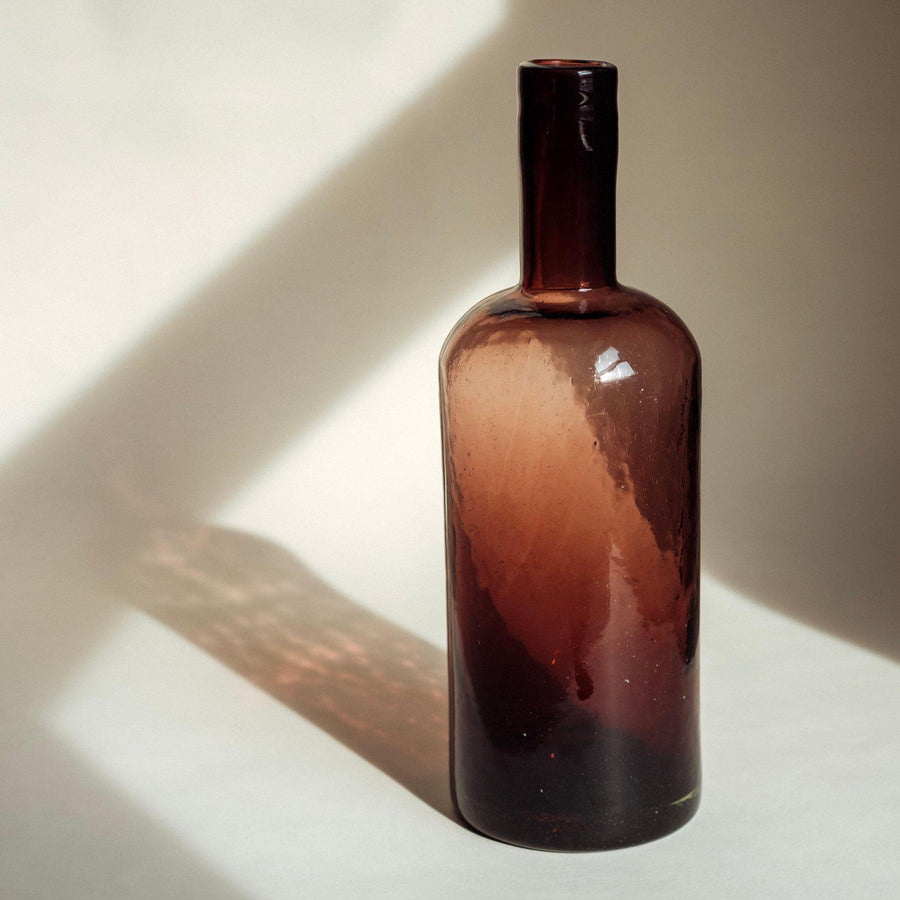 Izabella Glass Bottle - Amethyst