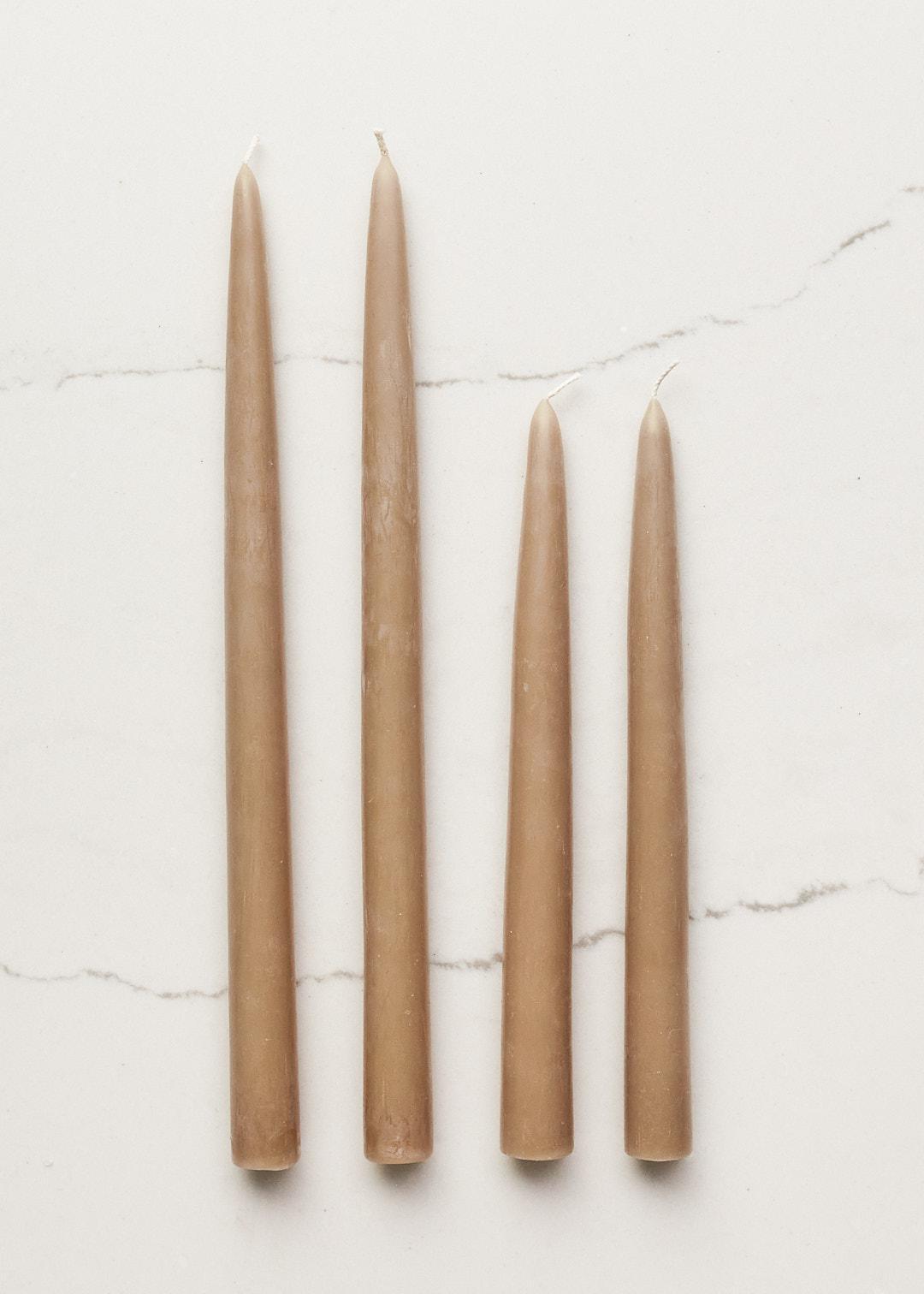 Taupe Dipped Tapers