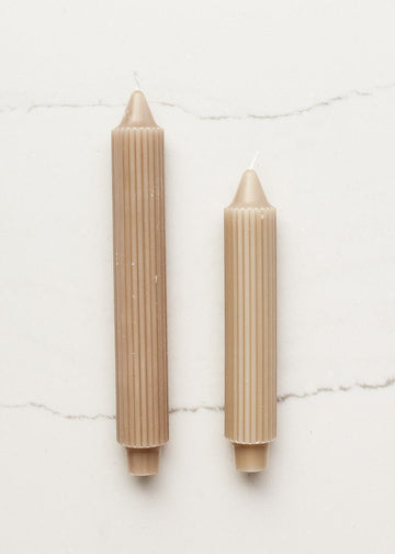 Taupe Ribbed Tapers